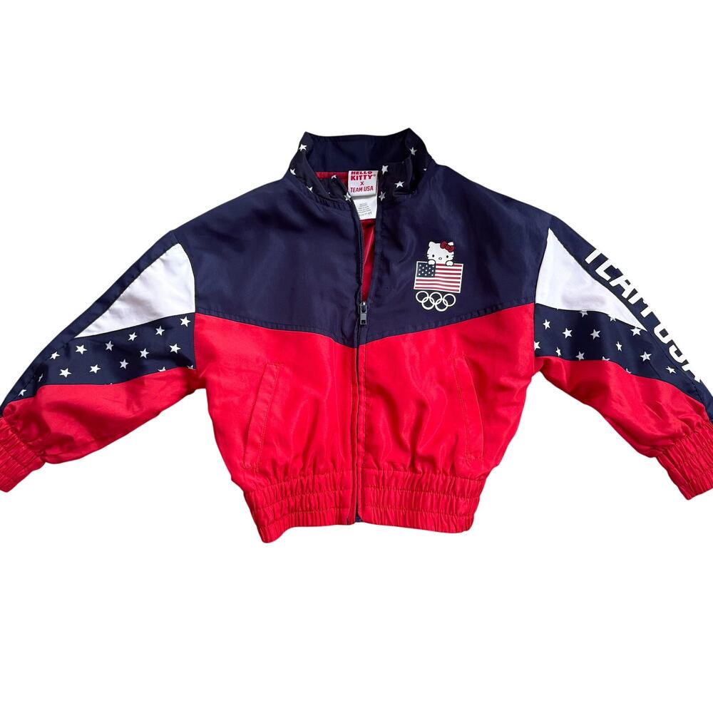 Team USA × Hello Kitty Olympic Windbreaker Jacket Full Zip Sz 4/5